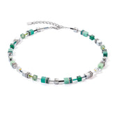 Coeur de Lion GeoCube Teal Green Necklace